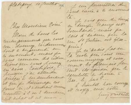 Correspondance entre Henry Bataille et Léopold Poiré (Glatigny)